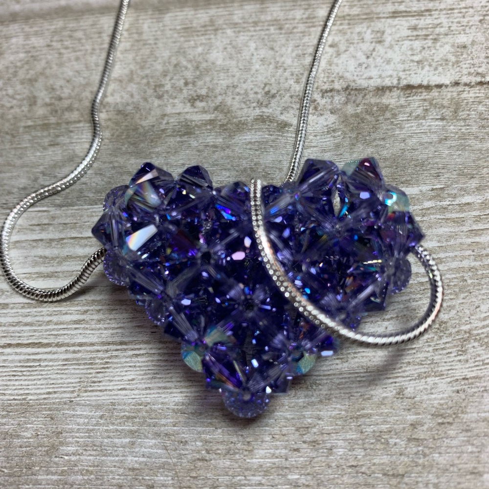 Handmade Swarovski Crystal “Tanzanite AB” Pendant